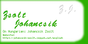 zsolt johancsik business card